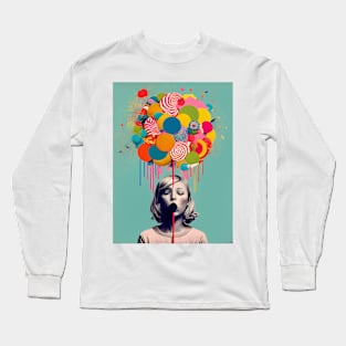 Modern woman in pop-art style Long Sleeve T-Shirt